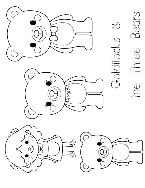 goldilocks and three bears coloring pages